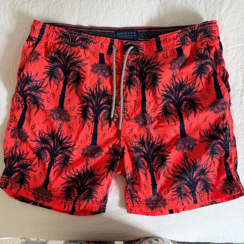 Scotch & Soda Tropical Red/Orange Swim Trunks